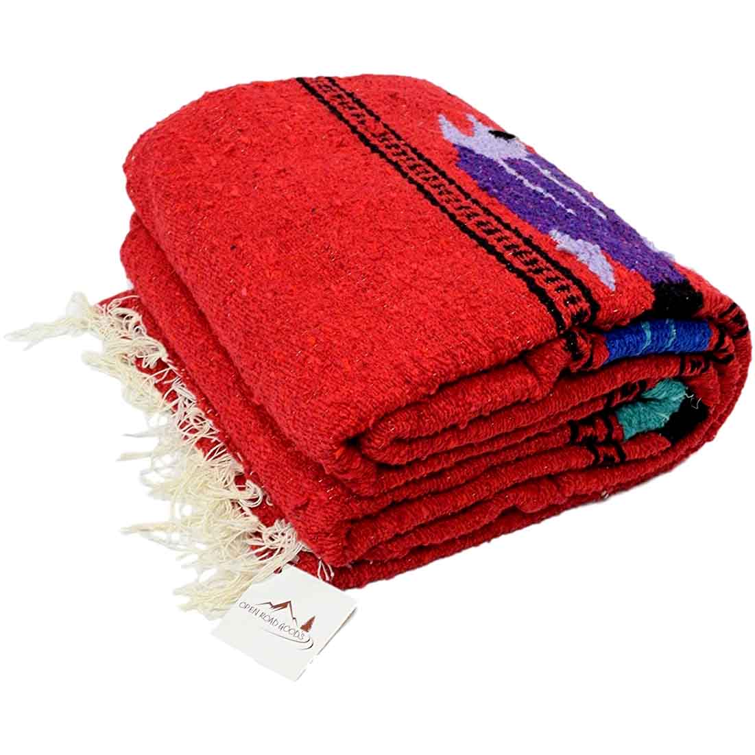 Red Baja Fish Yoga Blanket West Path
