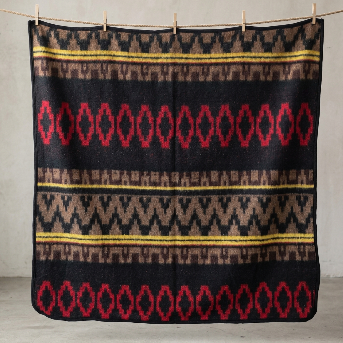 Crimson Ultra-soft Mexican Blanket