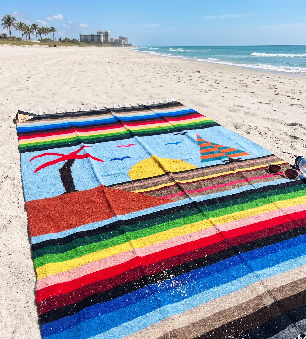 Coronado Sailboat Mexican Blanket