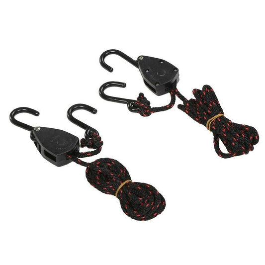 DORSAL Ratchet Canoe and Kayak Bow and Stern Tie Downs 1/4" Heavy Duty Adjustable Rope Hanger Grow Light (2-Pack) DORSAL®