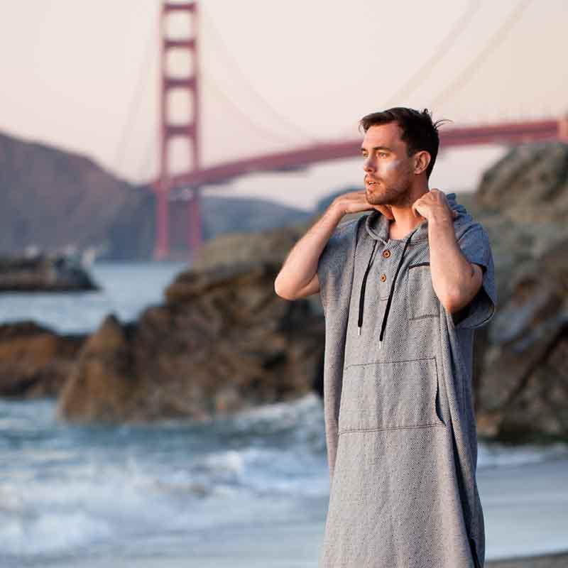 Surf Poncho Changing Robe - Lightweight Turkish Towel West Path