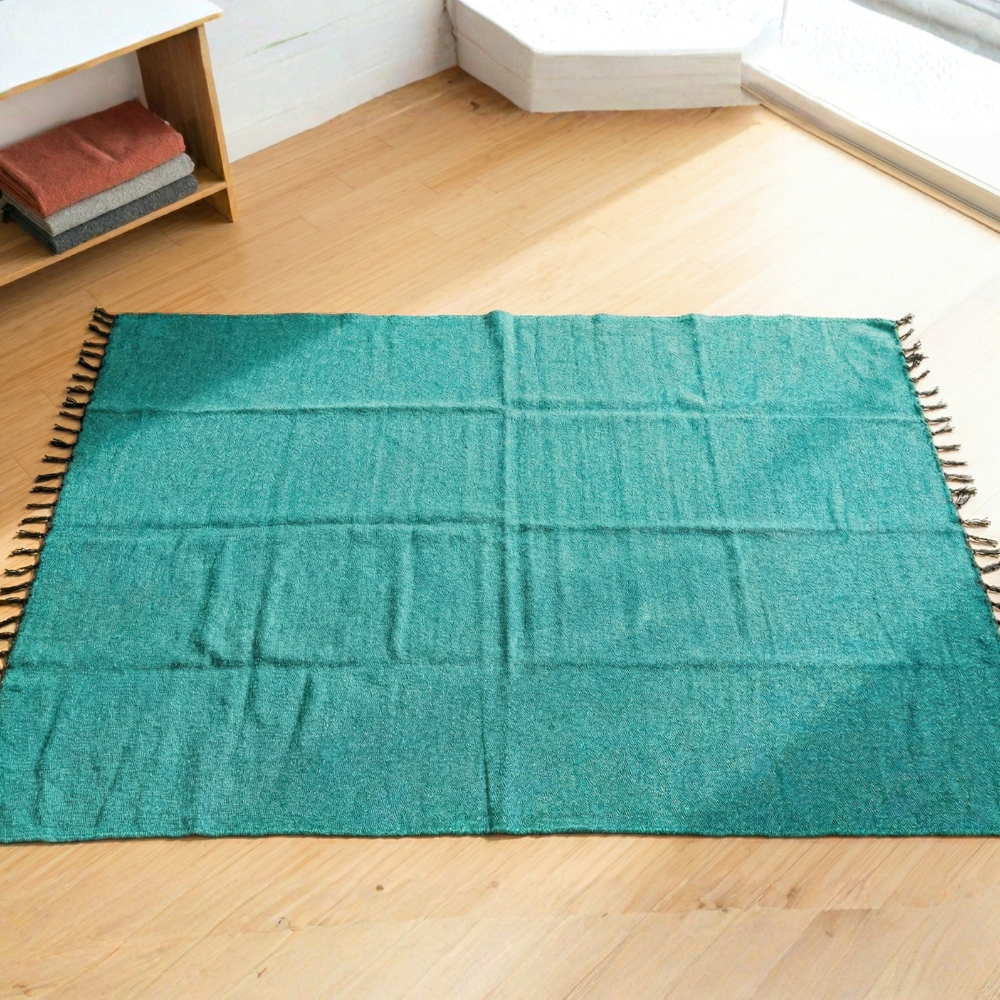 Solid Teal Green Baja Blanket